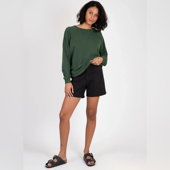 Jungmaven Venice High Rise Hemp Cotton Shorts In Black- Still Full Price - Picture 3 of 11